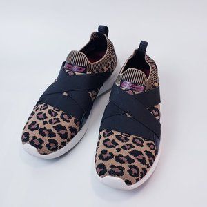 Bobs By Sketchers Black & Leopard Print Shoes Size 8.5